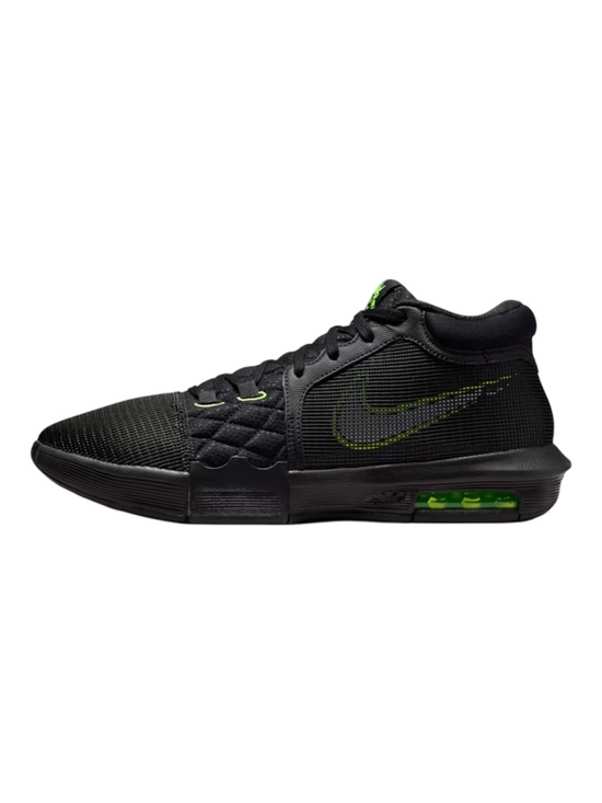 NWB- NIKE LEBRON WITNESS VIII UNISEX SHOES/ BLACK- WHITE- VOLT/ SIZE: M 9.5/W 11 main image 5